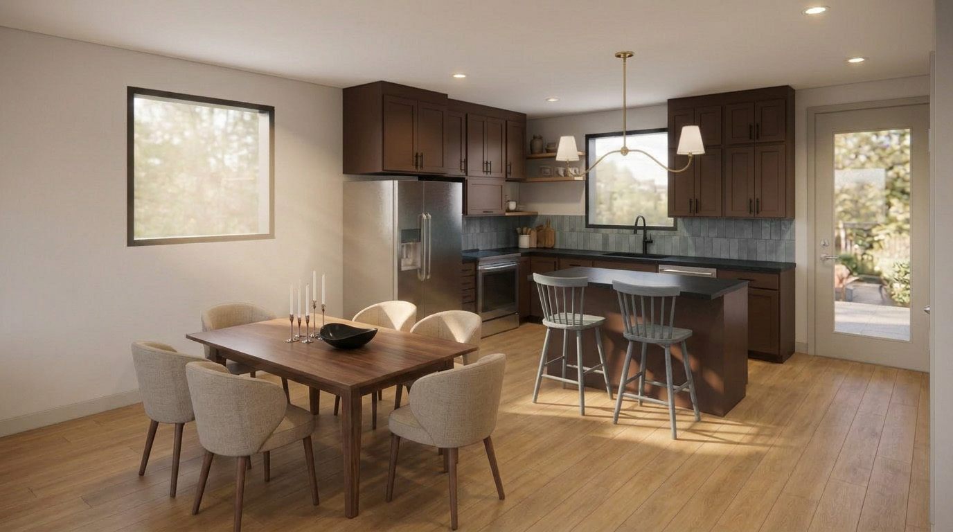 The Fern Interior - Kitchen, Deep Brown