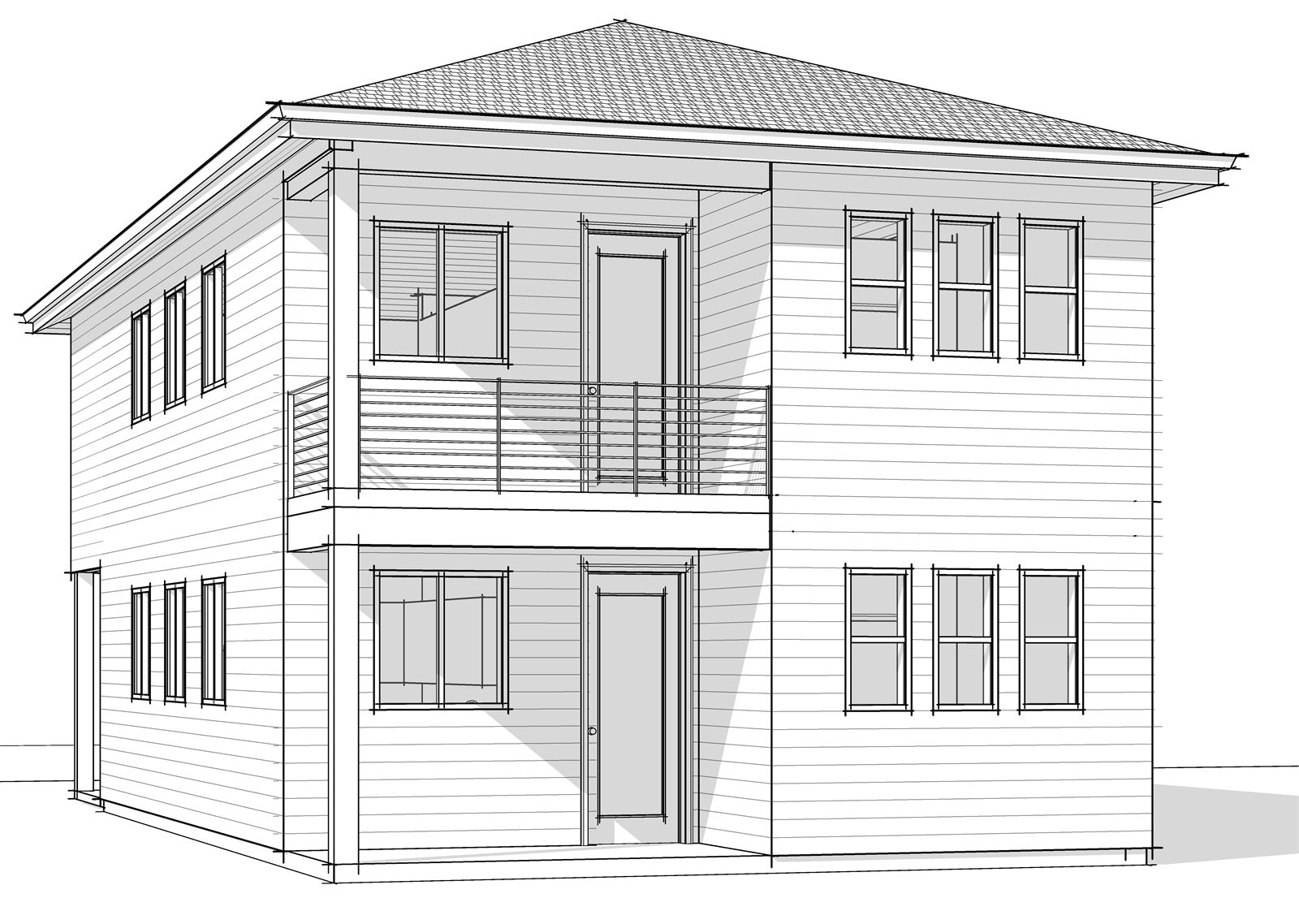 The Hedge Exterior - Rear View